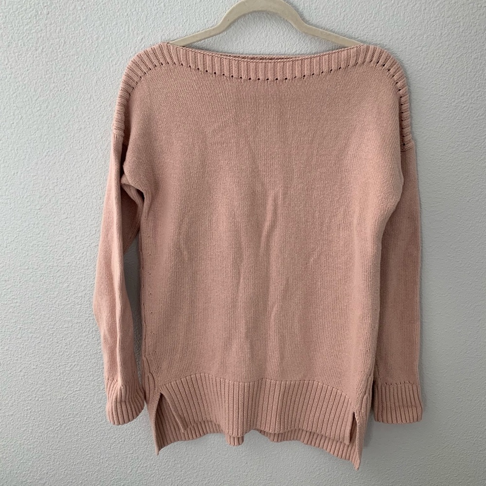 LOFT Dusty Rose Boatneck Sweater